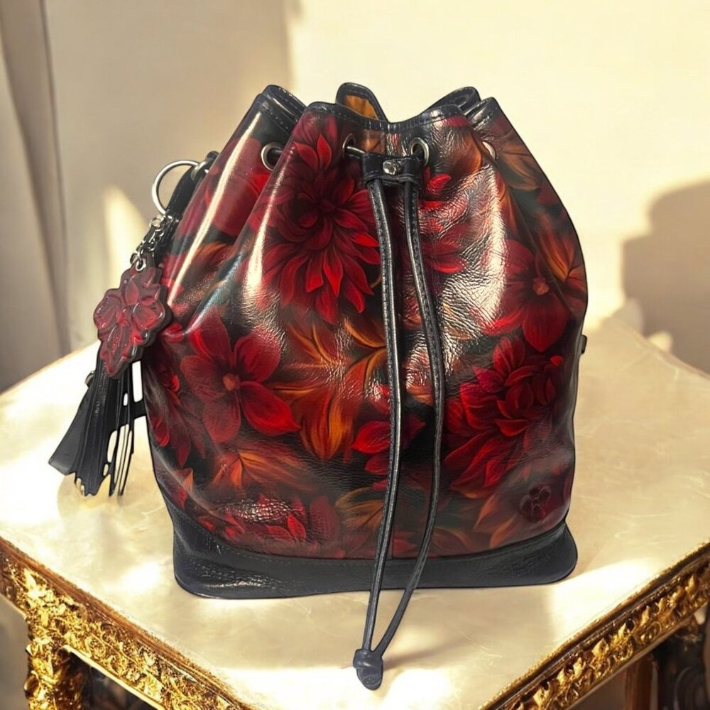 Patricia Nash Red Floral Crossbody Bag - Picture 15 of 15